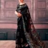 Black Cotton Printed Sarees