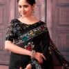 Black Cotton Printed Sarees - Image 4
