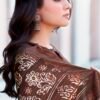 Brown Silk Printed Sarees - Image 5