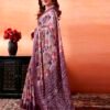 Dark Purple Silk Printed Sarees - Image 2