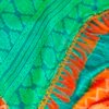 Teal Green Cotton Printed Sarees - Image 8