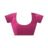 Rani Pink Georgette Plain Saree - Image 7