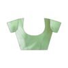 Pista Green Georgette Plain Saree - Image 8