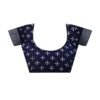 Navy Blue Silk Printed Saree - Image 10