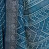 Sea Blue Silk Printed Saree - Image 7