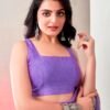 Light Violet Chiffon Printed  Saree - Image 6