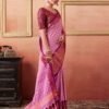 Light Pink Silk Weaves Saree - Image 4