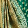 Dark Green Silk Weaving Saree - Image 7