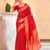 Red Silk Banarasi Saree