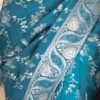 Blue Silk Plain Saree - Image 10