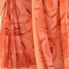 Dusty Peach Georgette Woven Saree - Image 3