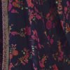 Navy Blue Georgette Printed Saree - Image 3