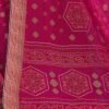 Rani Pink Chiffon Bandhani Saree - Image 3