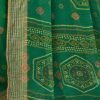 Green Chiffon Bandhani Saree - Image 3