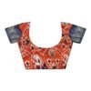 Rust Silk Printed Saree - Image 8