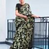 Black Silk Weaving Saree - Image 5