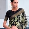 Black Silk Weaving Saree - Image 6