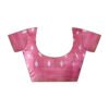 Rose Pink Cotton Printed Saree - Image 8