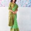 Light Green Silk Plain Saree - Image 3