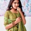 Light Green Silk Plain Saree - Image 6