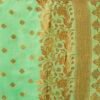 Light Green Silk Plain Saree - Image 8