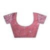 Dusty Pink Chiffon Plain Saree - Image 9
