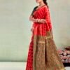 Red & Green Silk Saree - Image 2