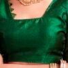 Red & Green Silk Saree - Image 7