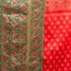 Red & Green Silk Saree - Image 8