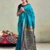 Blue Silk Woven Saree