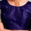 Blue Silk Woven Saree - Image 6