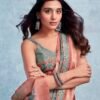 Grey Silk Printed  Saree - Image 5