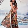 Khaki  Chiffon Printed  Saree - Image 3