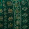 Dark Green Chiffon Printed  Saree - Image 7