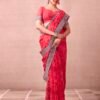 Red Georgette Printed  Saree - Image 3