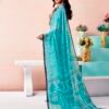 Sky Blue Renial Printed  Saree - Image 4