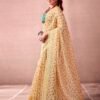 Beige Cotton Printed  Saree - Image 2