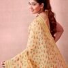 Beige Cotton Printed  Saree - Image 4