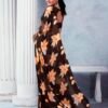 Brown Georgette Printed  Saree - Image 4