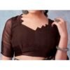 Brown Georgette Printed  Saree - Image 6