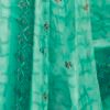Turquoise Georgette Printed  Saree - Image 7