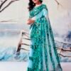Light Blue Georgette Printed  Saree - Image 2