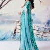 Light Blue Georgette Printed  Saree - Image 4