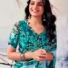 Light Blue Georgette Printed  Saree - Image 5