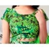 Green Georgette Printed  Saree - Image 6