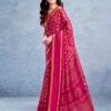 Magenta Silk Printed  Saree - Image 2