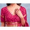 Magenta Silk Printed  Saree - Image 6