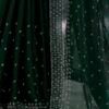 Dark Green Georgette Plain Saree - Image 9