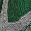 Dark Green Georgette Printed Saree - Image 8