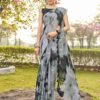 Grey Georgette Printed Saree - Image 4
